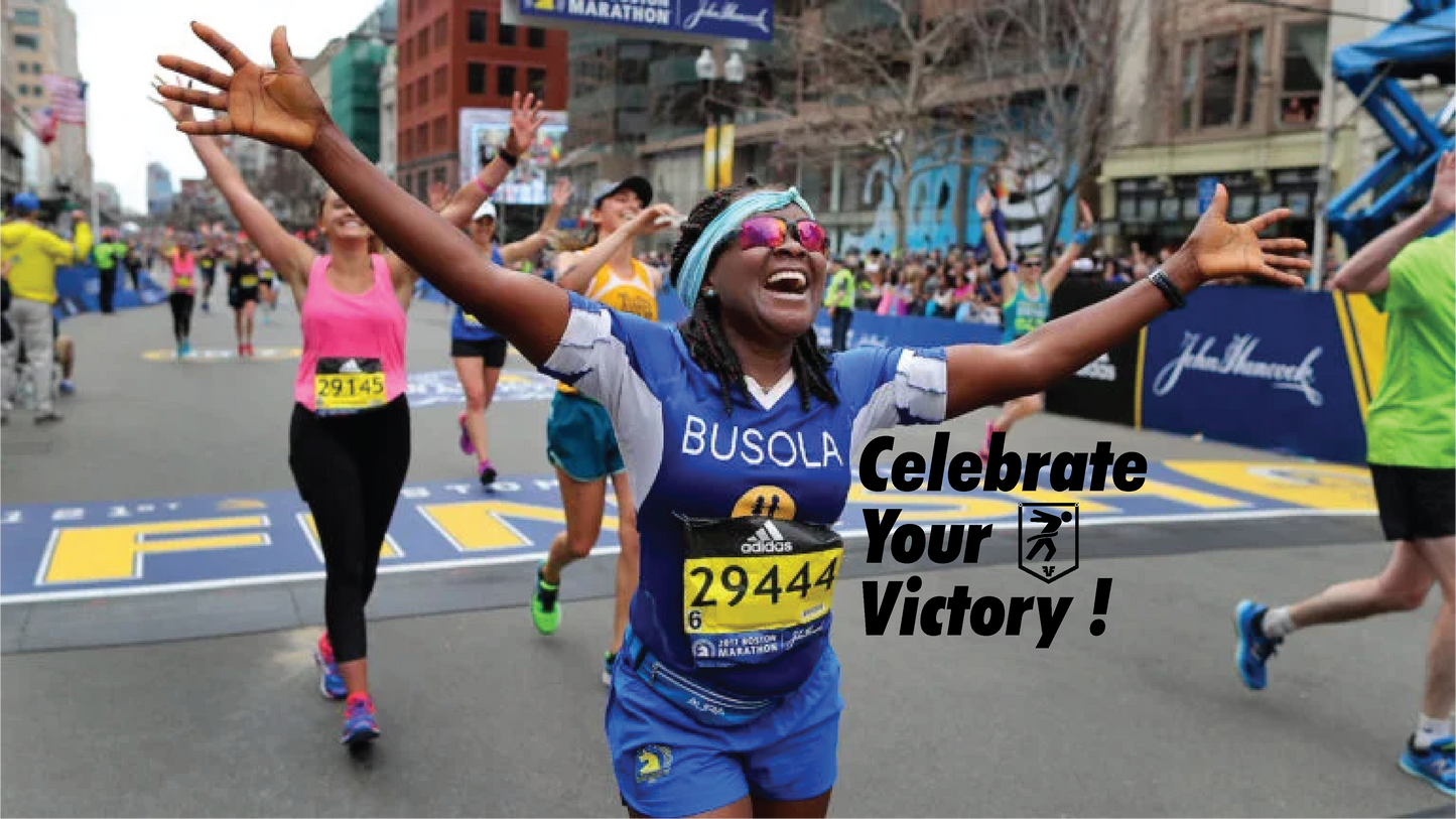 Upload A Photo and Celebrate Your Victory™ with a Finisher Flag™