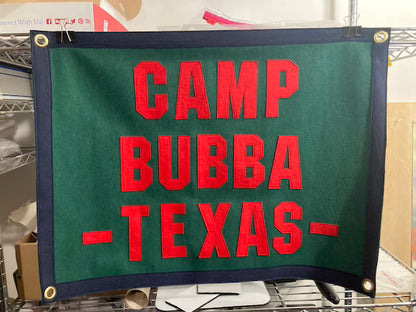 4-Sided *Custom* Wool Felt Banners with Hand Stitched Letters & Borders