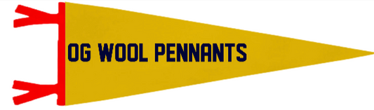 Custom 27" x 9" Wool Felt Pennant